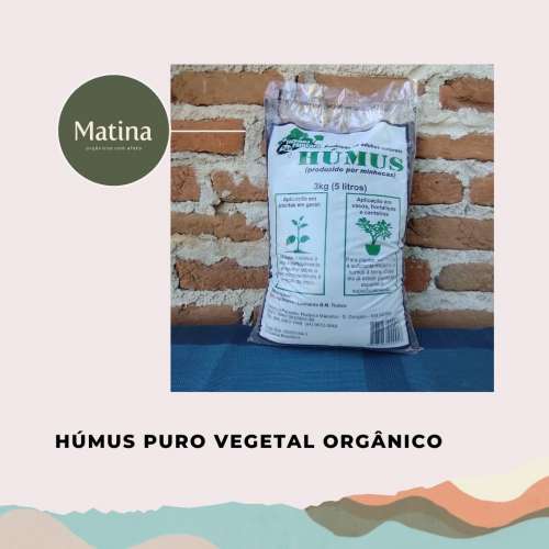 Húmus puro vegetal orgânico